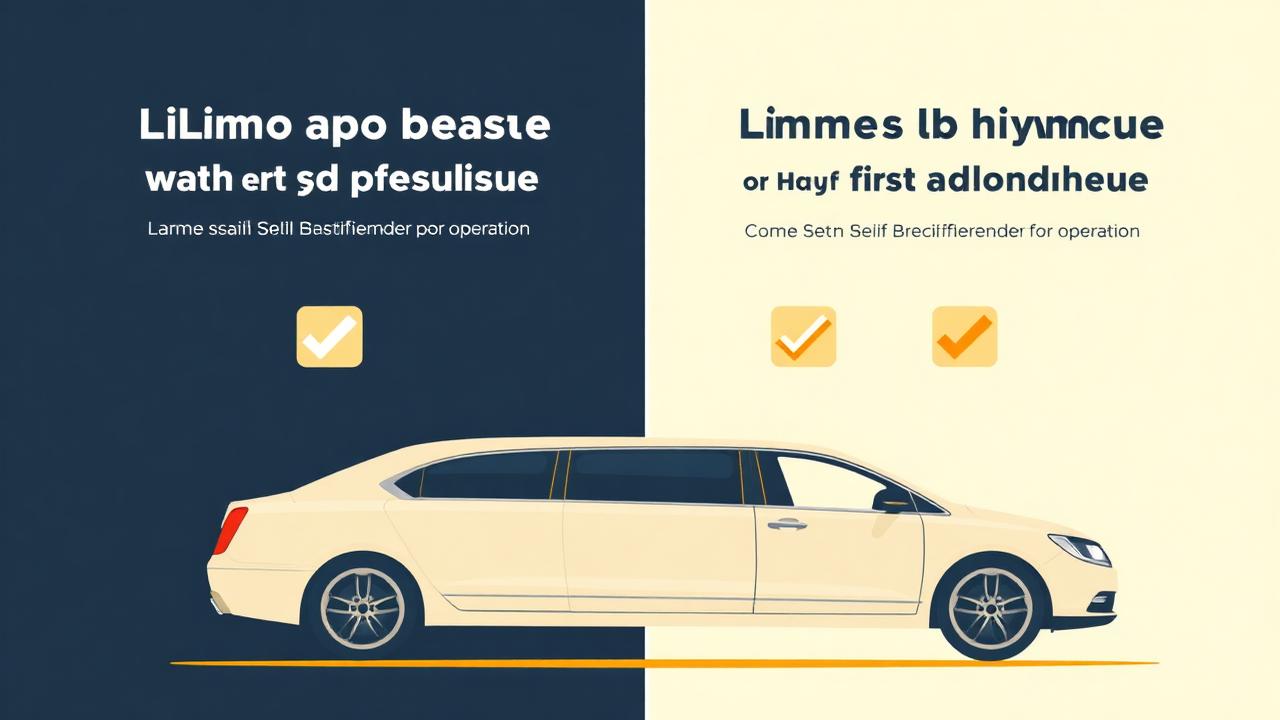 Illustration comparing limo booking software options for small and medium fleets