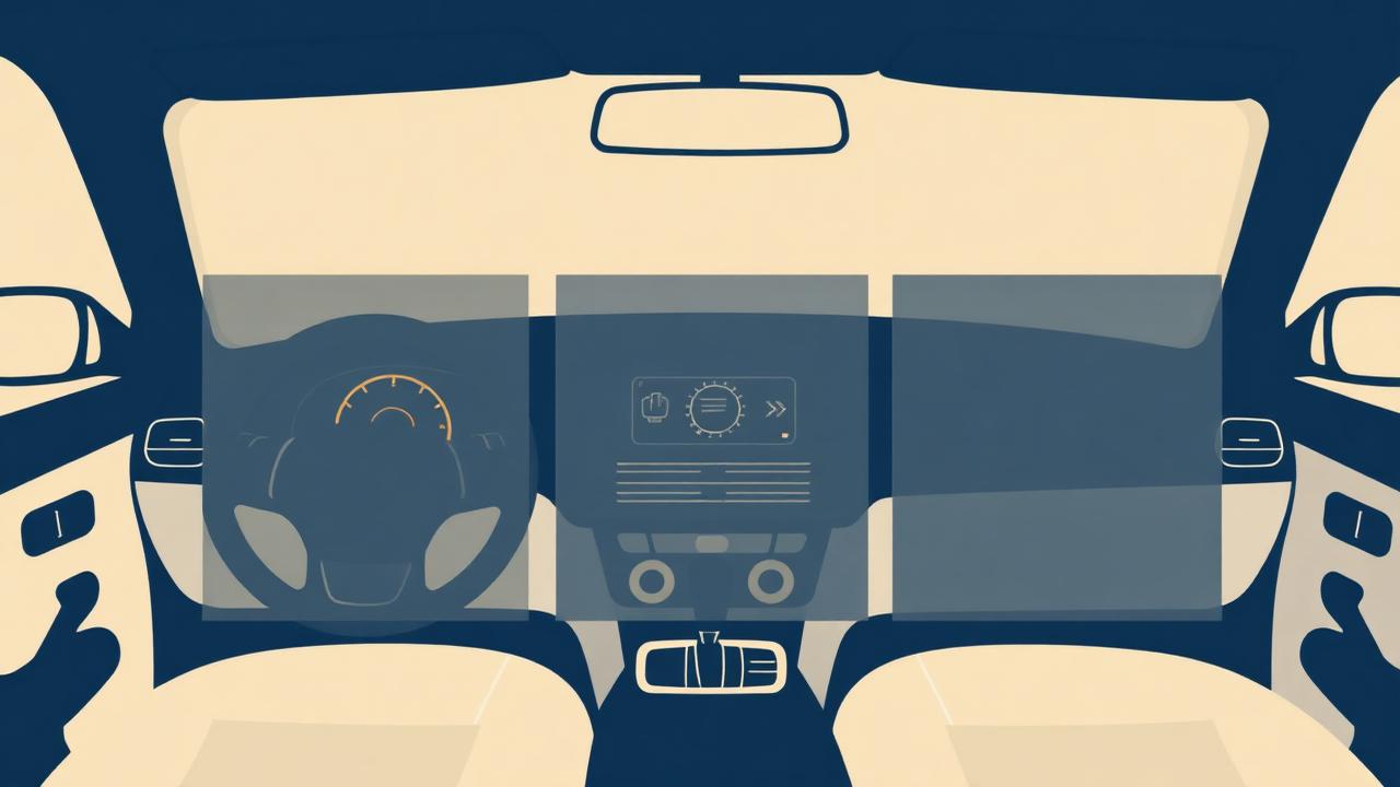 Illustration of three chauffeur software dashboards compared side by side